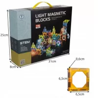 Kruzzel Μαγνητικό παιχνίδι κατασκευών Magnetic Blocks 77τμχ (022684) #1