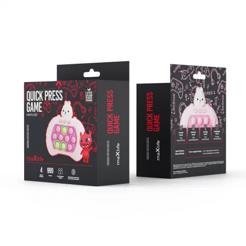 Φορητό παιχνίδι Anti-Stress Pop it Maxlife MXPS-100 Teddy Bear ροζ #1