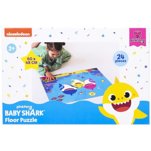 Παιδικό προστατευτικό για πάτωμα παζλ 24 τεμαχίων, διάσταση 60 x 48 εκατοστά Baby Shark Floor puzzle DUR-3360