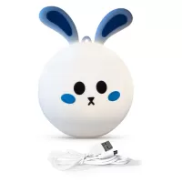 BJB-01 1.5W Silicone Night RGB + Warm Light Pat Rabbit - Μπλε #3