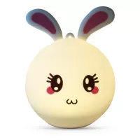 BJB-01 1.5W Silicone Night RGB + Warm Light Pat Rabbit - Ροζ #1