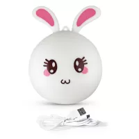 BJB-01 1.5W Silicone Night RGB + Warm Light Pat Rabbit - Ροζ #3