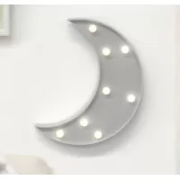 KIOKIDS Φωτιστικό Τοίχου Led Φεγγάρι Γκρι