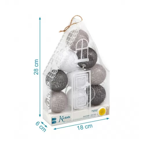 Kiokids Φωτάκια Διακόσμησης Δωματίου Γιρλάντα Γκρι (2793) #5