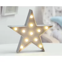 KIOKIDS Φωτιστικό Τοίχου Led Γκρί Αστεράκι (2861) #1