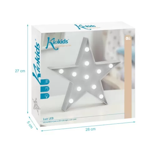 KIOKIDS Φωτιστικό Τοίχου Led Γκρί Αστεράκι (2861) #2