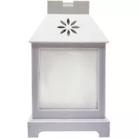 Entac πλαστικό mini φαναράκι με led φωτισμό σε λευκό χρώμα 12cm ELMCWL12-W 12 x 8 x 8 cm	 #2