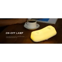 Designnest® ON-OFF Lamp MUID Φωτάκι νυκτός με αισθητήρα κλίσης & επαναφορτιζόμενη μπαταρία από μαλακή σιλικόνη (κίτρινο/Warm) #2