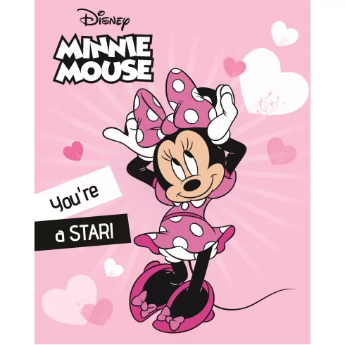 Κουβέρτα Φλις Minnie character fleece blanket You`re a star 140x100cm  AYM-037MNN-PF