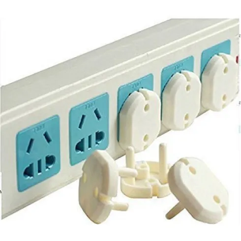 Προστατευτικά καλύμματα για πρίζες από πλαστικό σε λευκό χρώμα 3τμχ #2