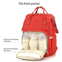 Gabesy All in One Practical Baby Diaper Bag with Separate Pocket deep red #3