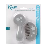 Kiokids Βρεφικό σετ περιποίησης μαλλιών - Γκρι αστεράκια 0+Μ #1