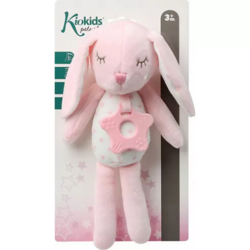 Kiokids Λούτρινο Ροζ Κουνελάκι με Μασητικό #1