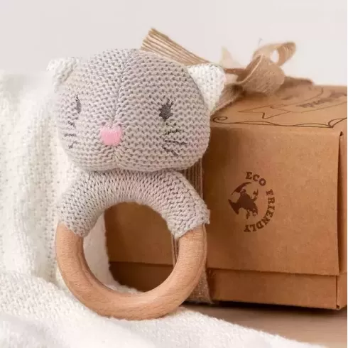 Kiokids Μασητικό 13cm Βαμβακερό Γατάκι (3110) #1