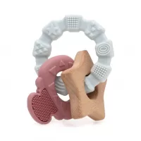 Kiokids Μασητικό Σιλικόνης Ecofriendly Key Ring Pink (3238)