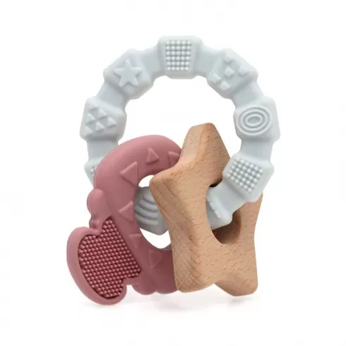 Kiokids Μασητικό Σιλικόνης Ecofriendly Key Ring Pink (3238)