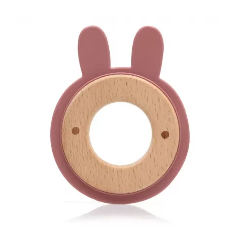 Kiokids Μασητικό Σιλικόνης Ecofriendly Bunny Pink 8cm (3236)