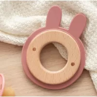 Kiokids Μασητικό Σιλικόνης Ecofriendly Bunny Pink 8cm (3236) #3