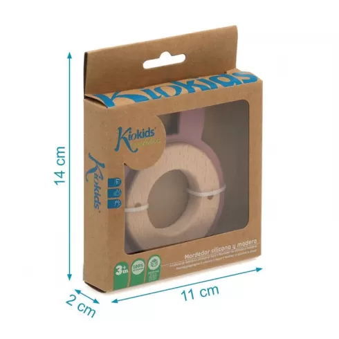 Kiokids Μασητικό Σιλικόνης Ecofriendly Bunny Pink 8cm (3236) #1