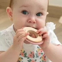 Kiokids Μασητικό Σιλικόνης Ecofriendly Bunny Pink 8cm (3236) #2