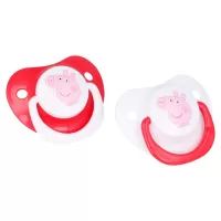 Σετ Πιπίλες Σιλικόνης 0-6Μ με κάλυμμα 2 τμχ Σχέδιο Peppa Pig (13469)