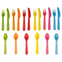 Σετ πλαστικά μικρά μαχαιροπίρουνα 18τμχ 06359 #1