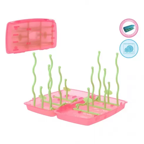 Kiokids στεγνωτήρας πτυσσόμενος για μπιμπερό ροζ