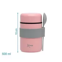 Kiokids Θερμοδοχείο Φαγητού με Κουταλάκι 500ml. | Ροζ 3338 #3