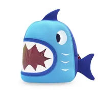 NOHOO Τσάντα Νηπιαγωγείου Μπλε καρχαρίας 25x23.5x7.5 NHB024