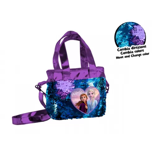 Τσάντα βόλτας Frozen Disney Shoulder bag - Sequins two handles 17 x 15 x 6 cm  D99909 #1