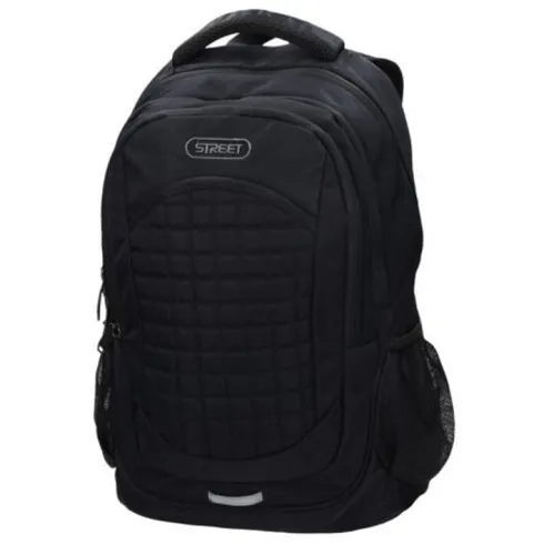 Σχολική τσάντα Street Doubler μαύρη 31x15x47cm με εργονομική πλάτη air system