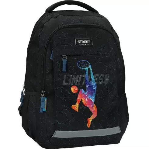 Σχολική τσάντα Street Alfa Hooper 30x19x43cm με εργονομική πλάτη air system