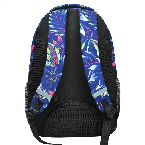 Σχολική τσάντα πλάτης Maui & Sons Ferns πολύχρωμη με θήκη για παγούρι 339-03031 #1