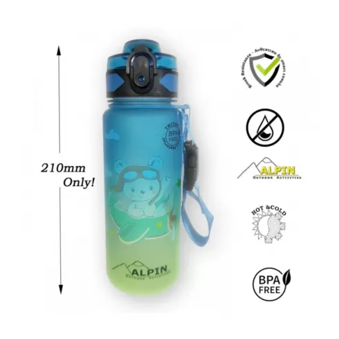 Alpin Παγούρι πλαστικό 500ml Plane bear 1220F