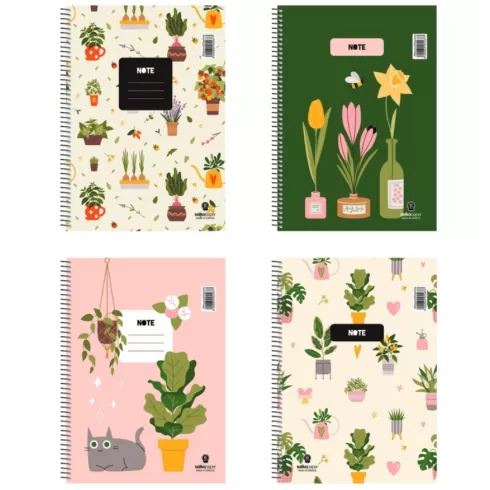 Salko Paper Σπιράλ τετράδιο ριγέ 60 φύλλων Note 17x24 εκ. 2 θεμάτων 1 τεμ σε διάφορά σχέδια