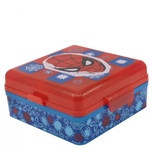 Δοχείο φαγητού πλαστικό με 3 θήκες Spiderman midnight flyer 74793