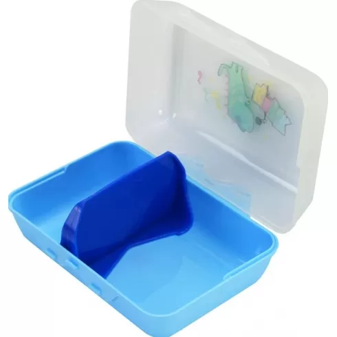 Δοχείο φαγητού πλαστικό μπλε διαφανές roar 850ml 165x120x70mm Papirus 98111 #1