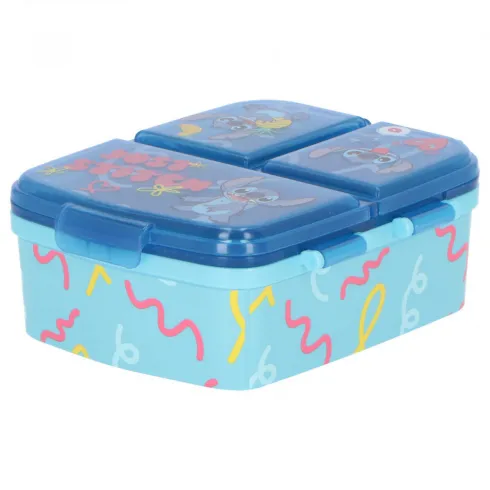 Stor Δοχείο φαγητού πλαστικό με 4 θήκες Stitch Palms - XL 75099 #3