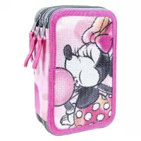 Κασετίνα γεμάτη Minnie Mouse filled pencil case with 3 zips 42τεμ