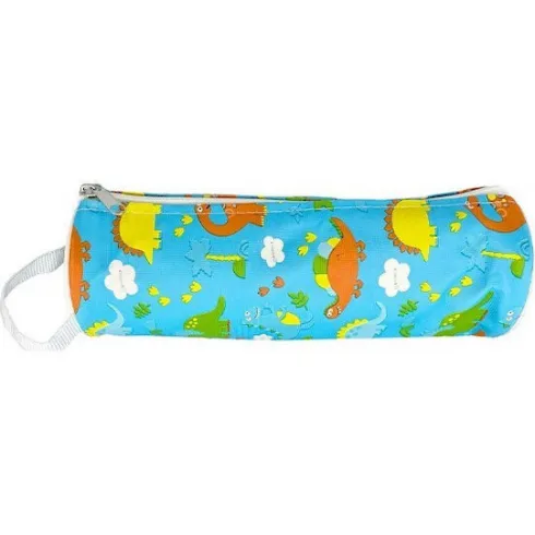 Κασετίνα βαρελάκι κυλινδρικό δεινόσαυροι γαλάζιο