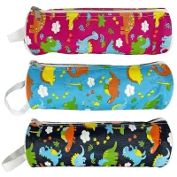 Κασετίνα βαρελάκι κυλινδρικό δεινόσαυροι μπλε #1