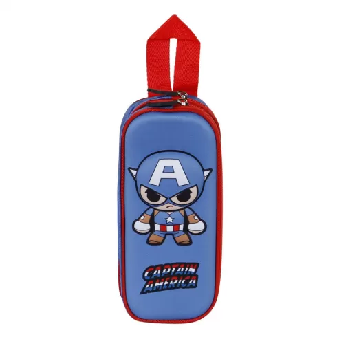 Κασετίνα Marvel Avengers Captain America Bobblehead 3D με 2 Θέσεις 22 x 10 x 7 cm 045307