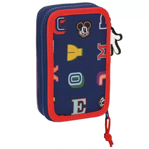 Κασετίνα γεμάτη Mickey Mouse με 2 θέσεις 20 x 12 x 4 cm 505685 μπλε - γκρι #4