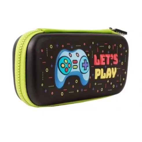 I-Total κασετίνα με 1 θήκη let's play 1τμχ μαύρη xl2445a 23 x 10 x 4.5cm