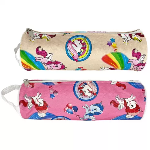 Κασετίνα βαρελάκι κυλινδρικό μονόκεροι 20xΦ6cm Justnote 702962 1 τεμάχιο τυχαία επιλογή χρώματος - σχεδίου