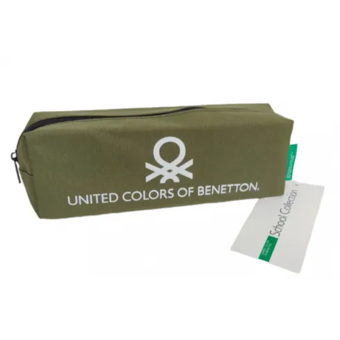 Κασετίνα βαρελάκι χακί United colors of benetton 1015F-9306CH