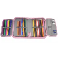 Κασετίνα τετράγωνη Street γεμάτη Follow ροζ 530540 #1