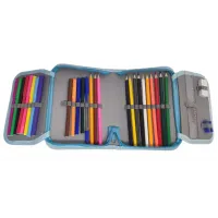 Κασετίνα τετράγωνη Street γεμάτη Let's play ball γαλάζια 530541 #1