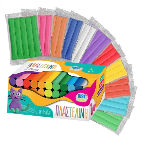 Justnote Πλαστελίνες σε κουτί για 3+ ετών, 11τμχ