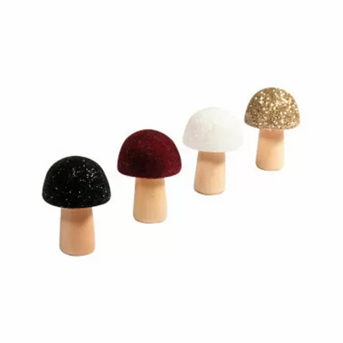 Ξύλινες μινιατούρες μανιτάρια Rayher πολύχρωμα σετ 4 τεμαχίων 2 5Χ2 5Χ3 5cm 46436000